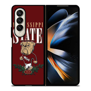 MISSISSIPPI STATE BULLDOGS SYMBOL Samsung Z Fold 4 Case MISSISSIPPI STATE BULLDOGS SYMBOL Samsung Z Fold 4 Case