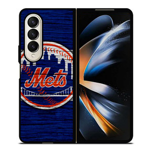 NEW YORK METS LOGO 3 Samsung Z Fold 4 Case NEW YORK METS LOGO 3 Samsung Z Fold 4 Case
