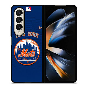 NEW YORK METS LOGO Samsung Z Fold 4 Case NEW YORK METS LOGO Samsung Z Fold 4 Case