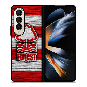 NOTTINGHAM FOREST LOGO WOODEN Samsung Z Fold 4 Case NOTTINGHAM FOREST LOGO WOODEN Samsung Z Fold 4 Case