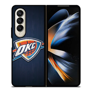 OKLAHOMA CITY THUNDER LOGO Samsung Z Fold 4 Case OKLAHOMA CITY THUNDER LOGO Samsung Z Fold 4 Case