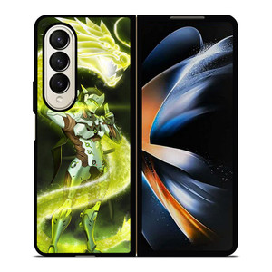 OVERWATCH GENJI AND DRAGON Samsung Z Fold 4 Case OVERWATCH GENJI AND DRAGON Samsung Z Fold 4 Case