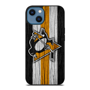 PITTSBURGH PENGUINS LOGO WOODEN iPhone 14 Case