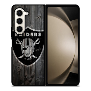 OAKLAND RAIDERS LOGO WOODEN Samsung Z Fold 5 Case