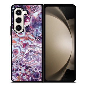 PURPLE CRYSTAL MARBLE PATTERN 2 Samsung Z Fold 5 Case PURPLE CRYSTAL MARBLE PATTERN 2 Samsung Z Fold 5 Case