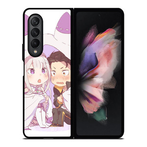 SUBARU AND EMILIA CHIBI Samsung Z Fold 3 Case SUBARU AND EMILIA CHIBI Samsung Z Fold 3 Case