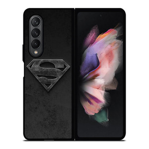 SUPERMAN BLACK LOGO Samsung Z Fold 3 Case SUPERMAN BLACK LOGO Samsung Z Fold 3 Case