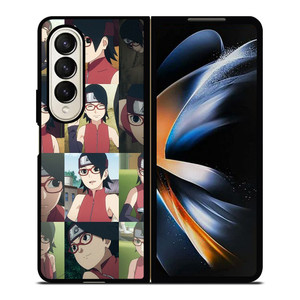 SARADA UCHIHA COLLAGE Samsung Z Fold 4 Case SARADA UCHIHA COLLAGE Samsung Z Fold 4 Case