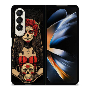 SUGAR SKULL GIRL 2 Samsung Z Fold 4 Case SUGAR SKULL GIRL 2 Samsung Z Fold 4 Case