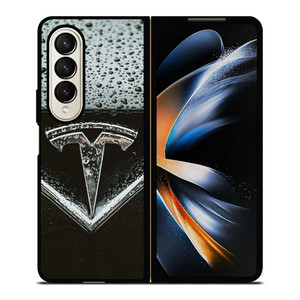 TESLA CAR LOGO 3 Samsung Z Fold 4 Case TESLA CAR LOGO 3 Samsung Z Fold 4 Case