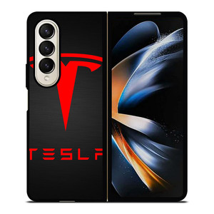TESLA CAR LOGO 4 Samsung Z Fold 4 Case TESLA CAR LOGO 4 Samsung Z Fold 4 Case