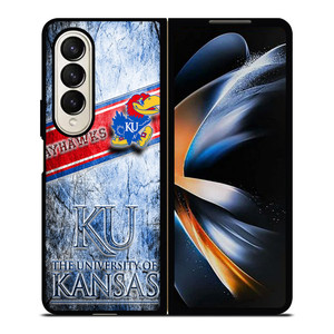 UNIVERSITY OF KANSAS JAYHAWKS LOGO Samsung Z Fold 4 Case UNIVERSITY OF KANSAS JAYHAWKS LOGO Samsung Z Fold 4 Case