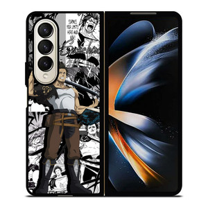 YAMI BLACK CLOVER COLLAGE 4 Samsung Z Fold 4 Case YAMI BLACK CLOVER COLLAGE 4 Samsung Z Fold 4 Case