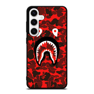 BAPE SHARK FACE RED CAMO Samsung Galaxy S24 Case BAPE SHARK FACE RED CAMO Samsung Galaxy S24 Case