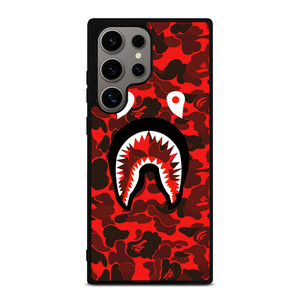 BAPE SHARK FACE RED CAMO Samsung Galaxy S24 Ultra Case BAPE SHARK FACE RED CAMO Samsung Galaxy S24 Ultra Case