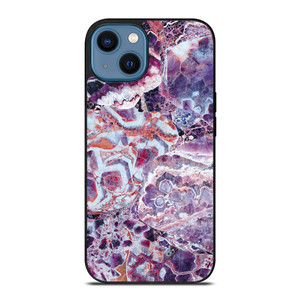PURPLE CRYSTAL MARBLE PATTERN 2 iPhone 14 Case