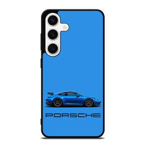 PORSCHE CAR BLUE Samsung Galaxy S24 Case PORSCHE CAR BLUE Samsung Galaxy S24 Case