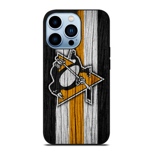 PITTSBURGH PENGUINS LOGO WOODEN iPhone 13 Pro Max Case PITTSBURGH PENGUINS LOGO WOODEN iPhone 13 Pro Max Case