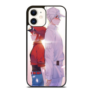 RED BLOOD AND WHITE BLOOD CELLS AT WORK iPhone 12 Case