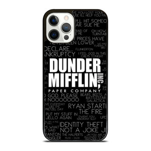 THE OFFICE DUNDER MIFFLIN QUOTES iPhone 12 Pro Case THE OFFICE DUNDER MIFFLIN QUOTES iPhone 12 Pro Case