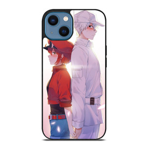 RED BLOOD AND WHITE BLOOD CELLS AT WORK iPhone 14 Case RED BLOOD AND WHITE BLOOD CELLS AT WORK iPhone 14 Case