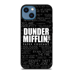 THE OFFICE DUNDER MIFFLIN QUOTES iPhone 14 Case THE OFFICE DUNDER MIFFLIN QUOTES iPhone 14 Case