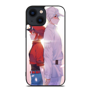 RED BLOOD AND WHITE BLOOD CELLS AT WORK iPhone 14 Plus Case RED BLOOD AND WHITE BLOOD CELLS AT WORK iPhone 14 Plus Case