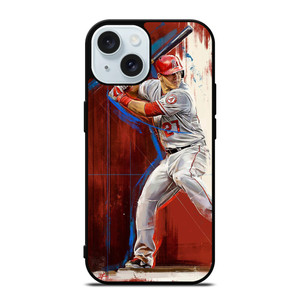 ART OF MIKE TROUT ANGELS iPhone 15 Case ART OF MIKE TROUT ANGELS iPhone 15 Case