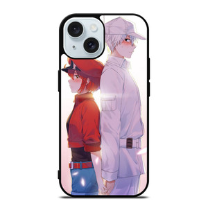 RED BLOOD AND WHITE BLOOD CELLS AT WORK iPhone 15 Case RED BLOOD AND WHITE BLOOD CELLS AT WORK iPhone 15 Case