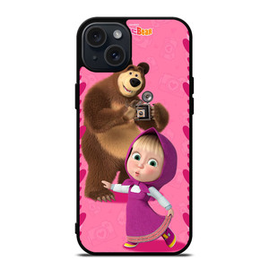 MASHA AND THE BEAR CUTE MODEL iPhone 15 Plus Case MASHA AND THE BEAR CUTE MODEL iPhone 15 Plus Case