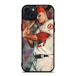 MIKE TROUT ANGELS ART iPhone 15 Plus Case MIKE TROUT ANGELS ART iPhone 15 Plus Case