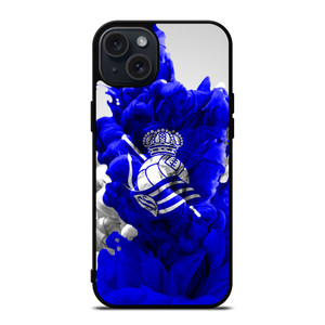 REAL SOCIEDAD SMOOKY LOGO iPhone 15 Plus Case REAL SOCIEDAD SMOOKY LOGO iPhone 15 Plus Case
