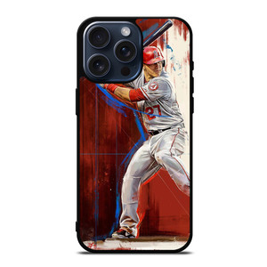 ART OF MIKE TROUT ANGELS iPhone 15 Pro Max Case