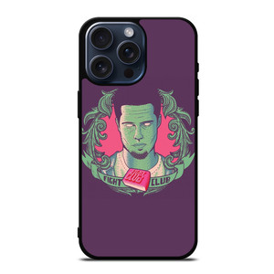 FIGHT CLUB BRAD PITT ART iPhone 15 Pro Max Case