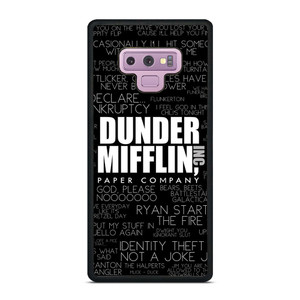 THE OFFICE DUNDER MIFFLIN QUOTES Samsung Galaxy Note 9 Case THE OFFICE DUNDER MIFFLIN QUOTES Samsung Galaxy Note 9 Case