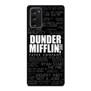 THE OFFICE DUNDER MIFFLIN QUOTES Samsung Galaxy Note 20 Case