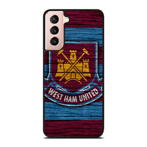WEST HAM UNITED LOGO WOODEN Samsung Galaxy S21 Case WEST HAM UNITED LOGO WOODEN Samsung Galaxy S21 Case