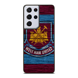 WEST HAM UNITED LOGO WOODEN Samsung Galaxy S21 Ultra Case WEST HAM UNITED LOGO WOODEN Samsung Galaxy S21 Ultra Case