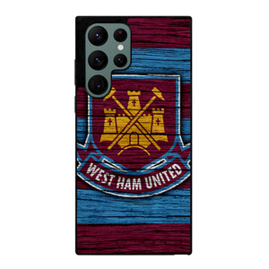 WEST HAM UNITED LOGO WOODEN Samsung Galaxy S22 Ultra Case WEST HAM UNITED LOGO WOODEN Samsung Galaxy S22 Ultra Case