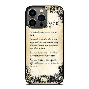 RULES OF THE DEATH NOTE 2 iPhone 13 Pro Case