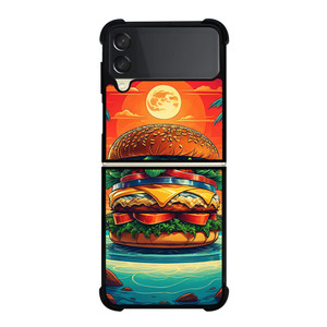 JIMMY BUFFETT BURGER Samsung Z Flip 3 Case JIMMY BUFFETT BURGER Samsung Z Flip 3 Case