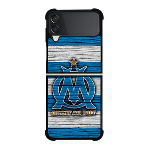 OLYMPIQUE DE MARSEILLE LOGO WOODEN Samsung Z Flip 3 Case
