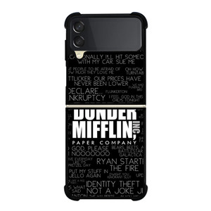 THE OFFICE DUNDER MIFFLIN QUOTES Samsung Z Flip 3 Case THE OFFICE DUNDER MIFFLIN QUOTES Samsung Z Flip 3 Case