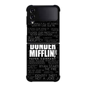 THE OFFICE DUNDER MIFFLIN QUOTES Samsung Z Flip 4 Case THE OFFICE DUNDER MIFFLIN QUOTES Samsung Z Flip 4 Case