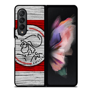 AJAX AMSTERDAM LOGO WOODEN Samsung Z Fold 3 Case AJAX AMSTERDAM LOGO WOODEN Samsung Z Fold 3 Case