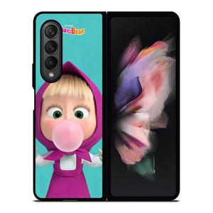 MASHA AND THE BEAR BUBBLEGUM Samsung Z Fold 3 Case MASHA AND THE BEAR BUBBLEGUM Samsung Z Fold 3 Case