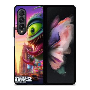 MONSTER VS ALIENS FUNNY CARTOON Samsung Z Fold 3 Case MONSTER VS ALIENS FUNNY CARTOON Samsung Z Fold 3 Case