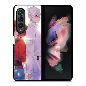 RED BLOOD AND WHITE BLOOD CELLS AT WORK Samsung Z Fold 3 Case