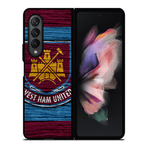 WEST HAM UNITED LOGO WOODEN Samsung Z Fold 3 Case WEST HAM UNITED LOGO WOODEN Samsung Z Fold 3 Case