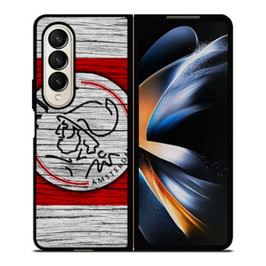 AJAX AMSTERDAM LOGO WOODEN Samsung Z Fold 4 Case AJAX AMSTERDAM LOGO WOODEN Samsung Z Fold 4 Case